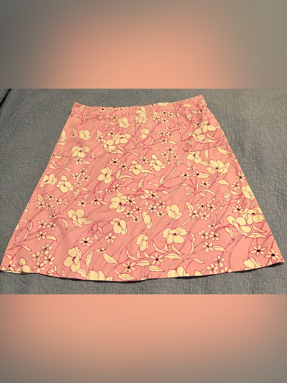 Jones Wear Pink Floral Skirt